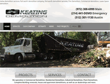 Tablet Screenshot of keatingdemolition.com